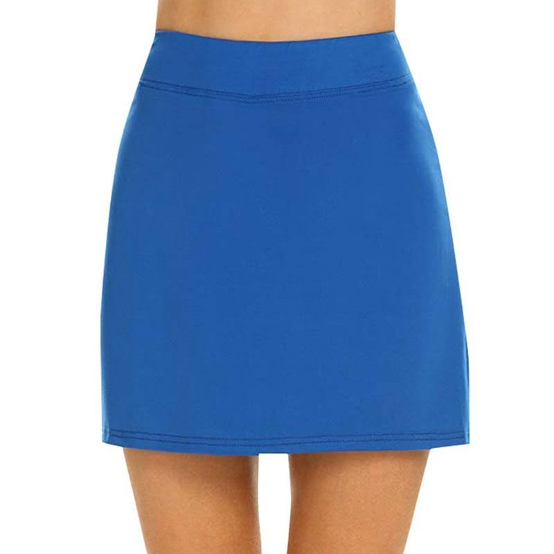 Two-Piece A-line Mini-Skort High Waist Slim-Fit