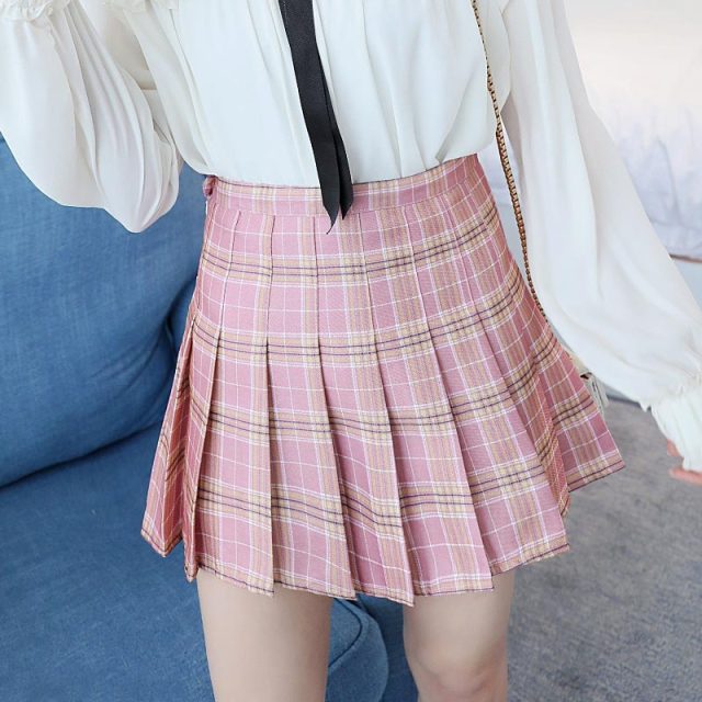 High Waist Tennis Mini Skirt