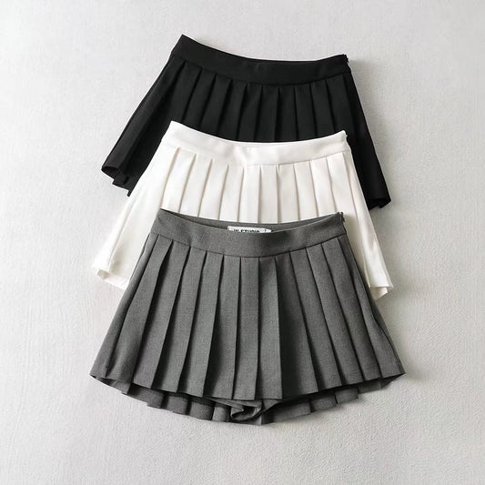 Pleated Mid-Waist Tennis Skirt