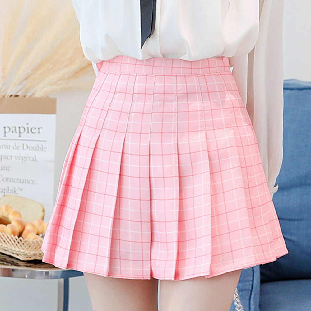 High Waist Tennis Mini Skirt